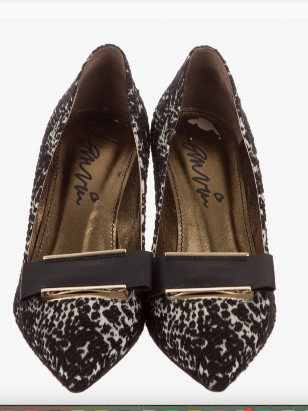 Lanvin  Canvas Pointed-Toe Pumps